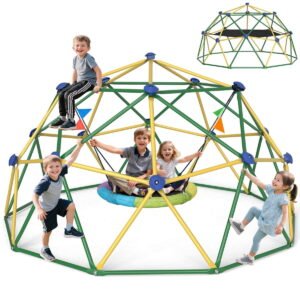 Ten-Foot Climbing Dome with Hammock Swing